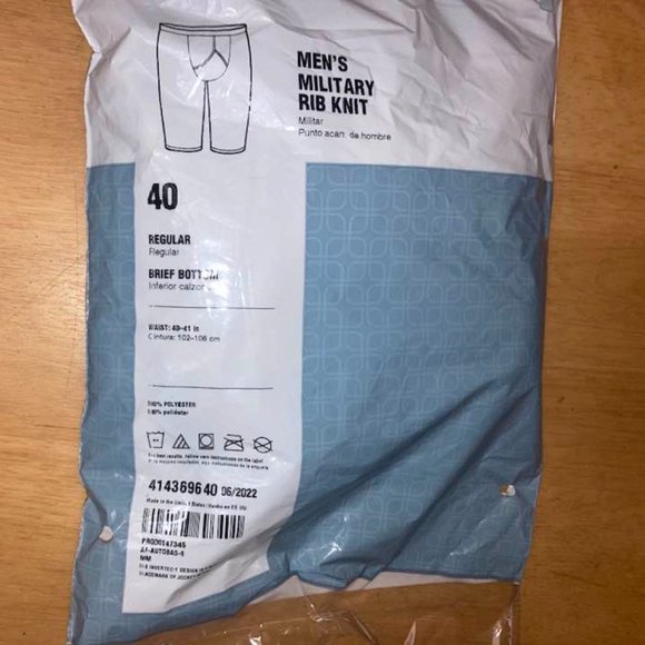 COPY - Mormon LDS Garments Underwear Men's Military Rib Knit Brief Bottom SIZE … - Picture 4 of 4